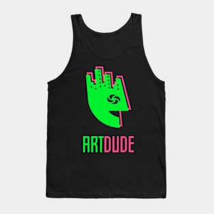 YourArtDude Logo In Lime And Magenta Tank Top